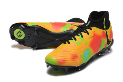 Men's Nike Phantom Luna Elite NU FG Firm Ground High-Tops Football Boots - Black/Rainbow
