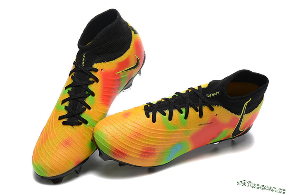 Men's Nike Phantom Luna Elite NU FG Firm Ground High-Tops Football Boots - Black/Rainbow 6