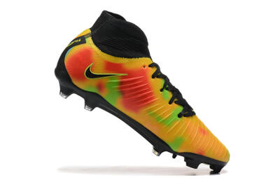 Men's Nike Phantom Luna Elite NU FG Firm Ground High-Tops Football Boots - Black/Rainbow