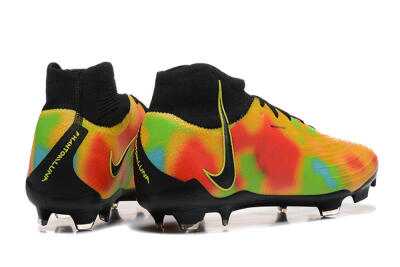 Men's Nike Phantom Luna Elite NU FG Firm Ground High-Tops Football Boots - Black/Rainbow