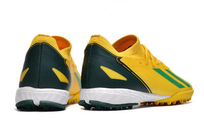 Men's Adidas X Crazyfast.3 TF Artificial Turf Low-Tops Football Shoes - Yellow/Blue/White