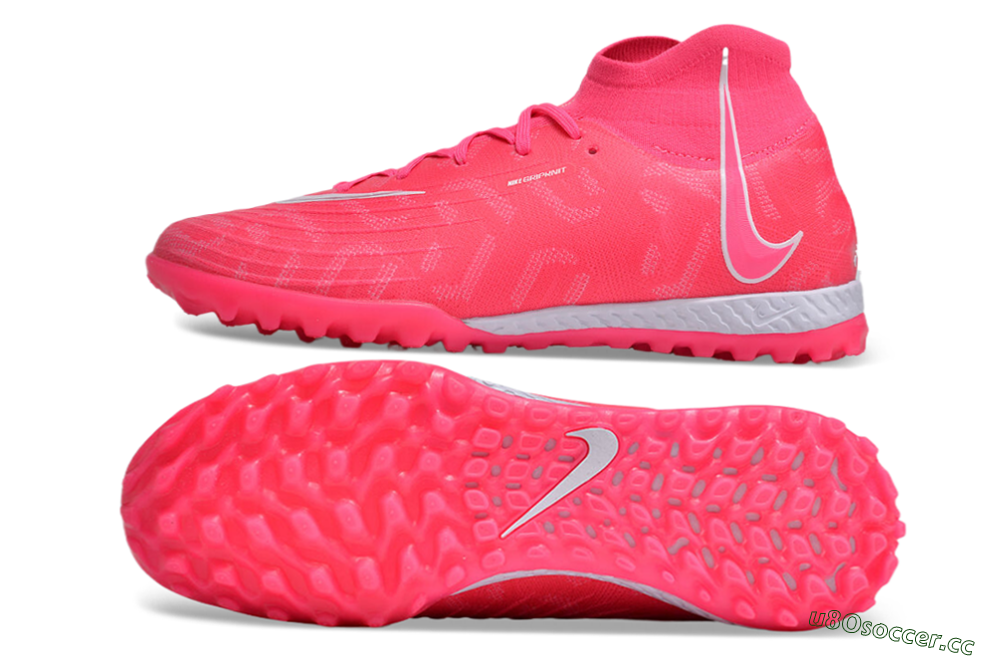 Men's Nike Phantom Luna Elite NU TF Artificial Turf High-Tops Football Shoes - Pink/White 1