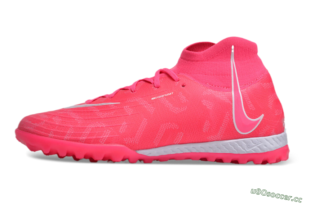 Men's Nike Phantom Luna Elite NU TF Artificial Turf High-Tops Football Shoes - Pink/White 0