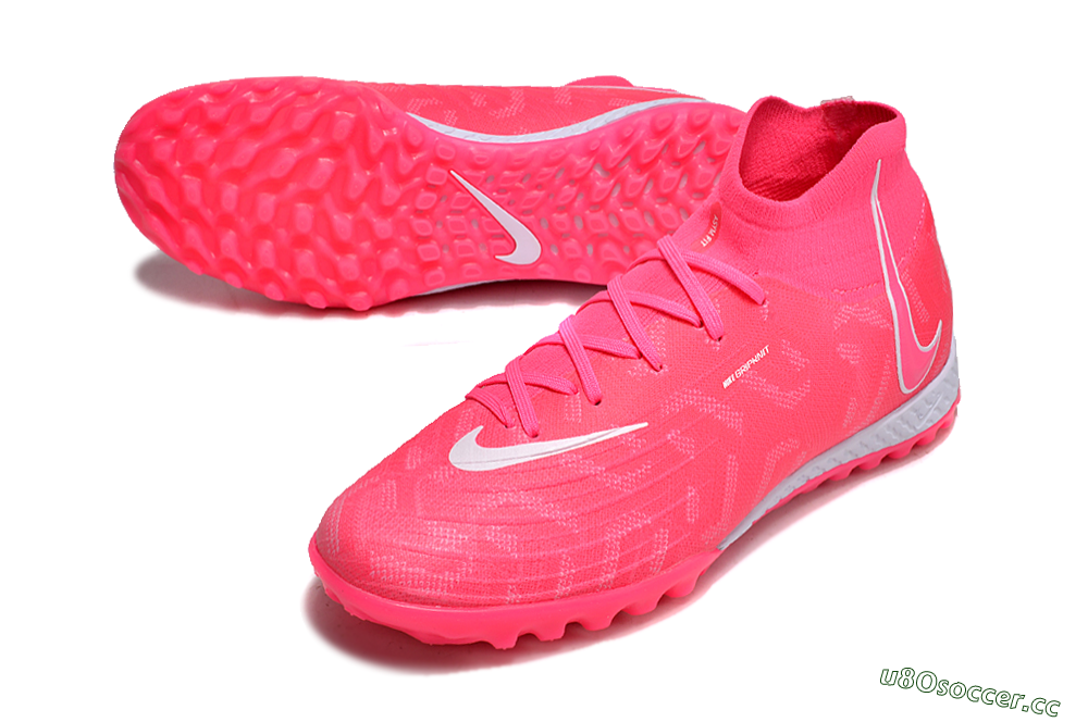 Men's Nike Phantom Luna Elite NU TF Artificial Turf High-Tops Football Shoes - Pink/White 3