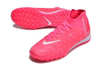 Men's Nike Phantom Luna Elite NU TF Artificial Turf High-Tops Football Shoes - Pink/White