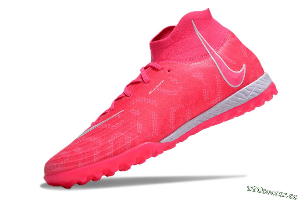 Men's Nike Phantom Luna Elite NU TF Artificial Turf High-Tops Football Shoes - Pink/White 5