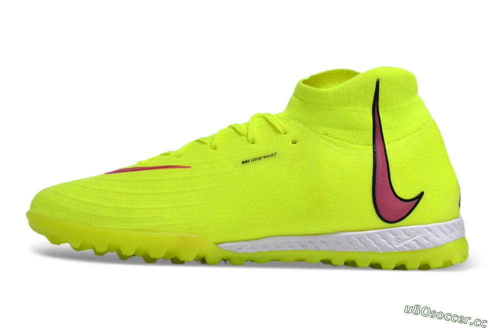 Men's Nike Phantom Luna Elite NU TF Artificial Turf High-Tops Football Shoes - Yellow/Red/White 0
