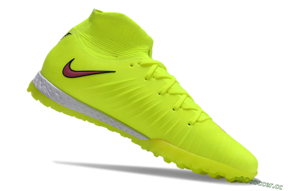 Men's Nike Phantom Luna Elite NU TF Artificial Turf High-Tops Football Shoes - Yellow/Red/White 4