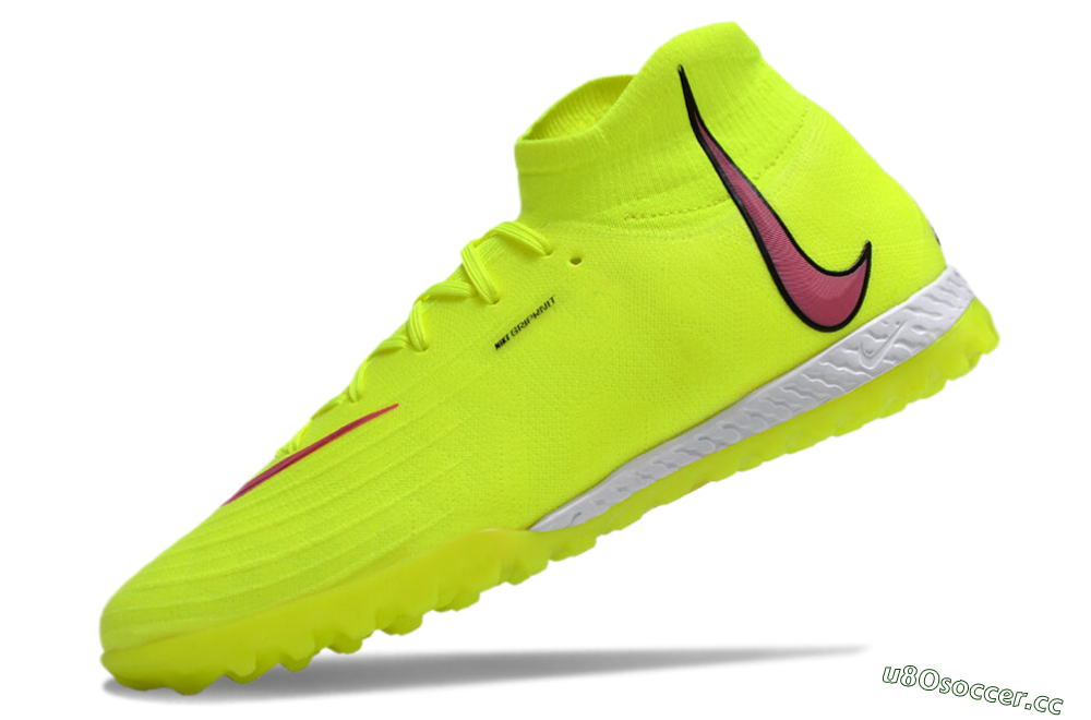 Men's Nike Phantom Luna Elite NU TF Artificial Turf High-Tops Football Shoes - Yellow/Red/White 5