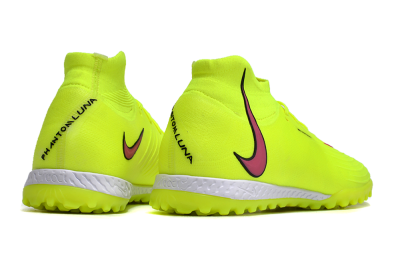 Men's Nike Phantom Luna Elite NU TF Artificial Turf High-Tops Football Shoes - Yellow/Red/White