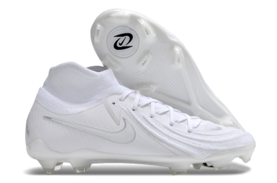 Men's Nike Phantom Luna Elite NU FG Firm Ground High-Tops Football Boots - White/Silver