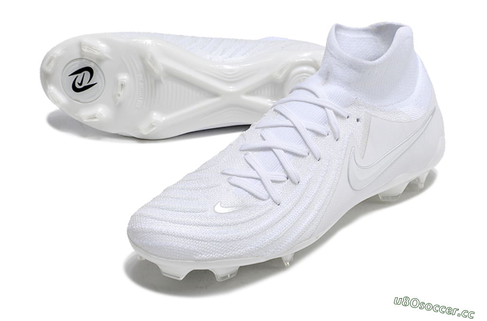 Men's Nike Phantom Luna Elite NU FG Firm Ground High-Tops Football Boots - White/Silver 3