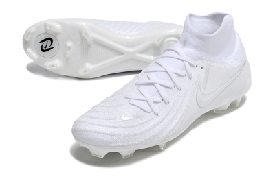Men's Nike Phantom Luna Elite NU FG Firm Ground High-Tops Football Boots - White/Silver