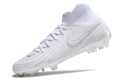 Men's Nike Phantom Luna Elite NU FG Firm Ground High-Tops Football Boots - White/Silver
