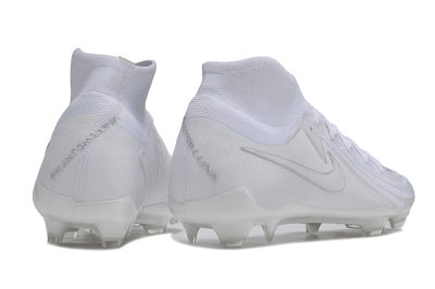 Men's Nike Phantom Luna Elite NU FG Firm Ground High-Tops Football Boots - White/Silver