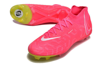 Men's Nike Phantom Luna Elite NU FG Firm Ground High-Tops Football Boots - Pink/White/Yellow