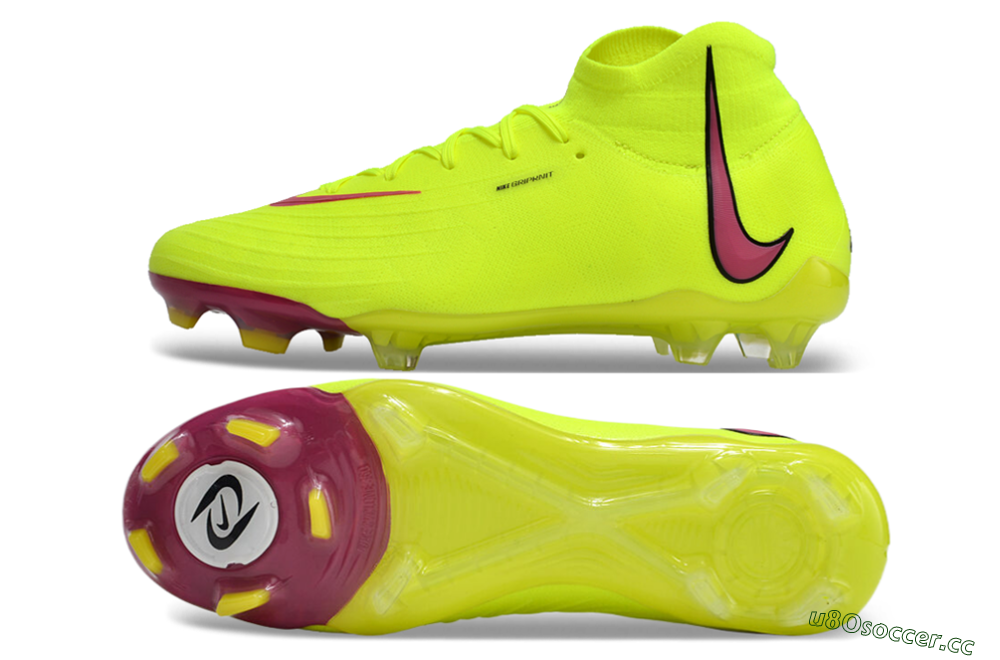 Men's Nike Phantom Luna Elite NU FG Firm Ground High-Tops Football Boots - Yellow/Red/Black 1