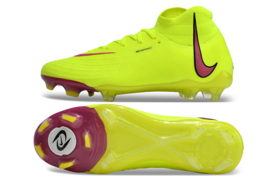 Men's Nike Phantom Luna Elite NU FG Firm Ground High-Tops Football Boots - Yellow/Red/Black