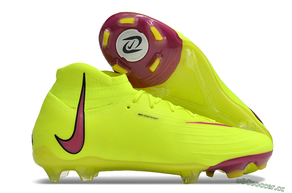 Men's Nike Phantom Luna Elite NU FG Firm Ground High-Tops Football Boots - Yellow/Red/Black 2