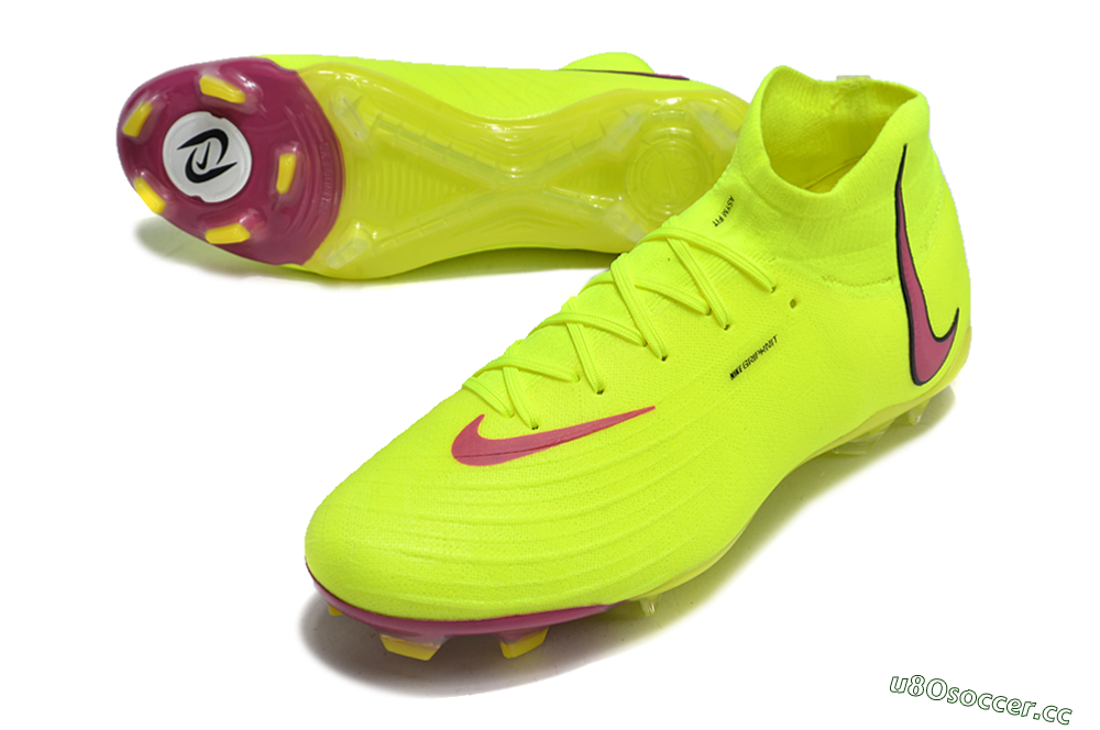Men's Nike Phantom Luna Elite NU FG Firm Ground High-Tops Football Boots - Yellow/Red/Black 3