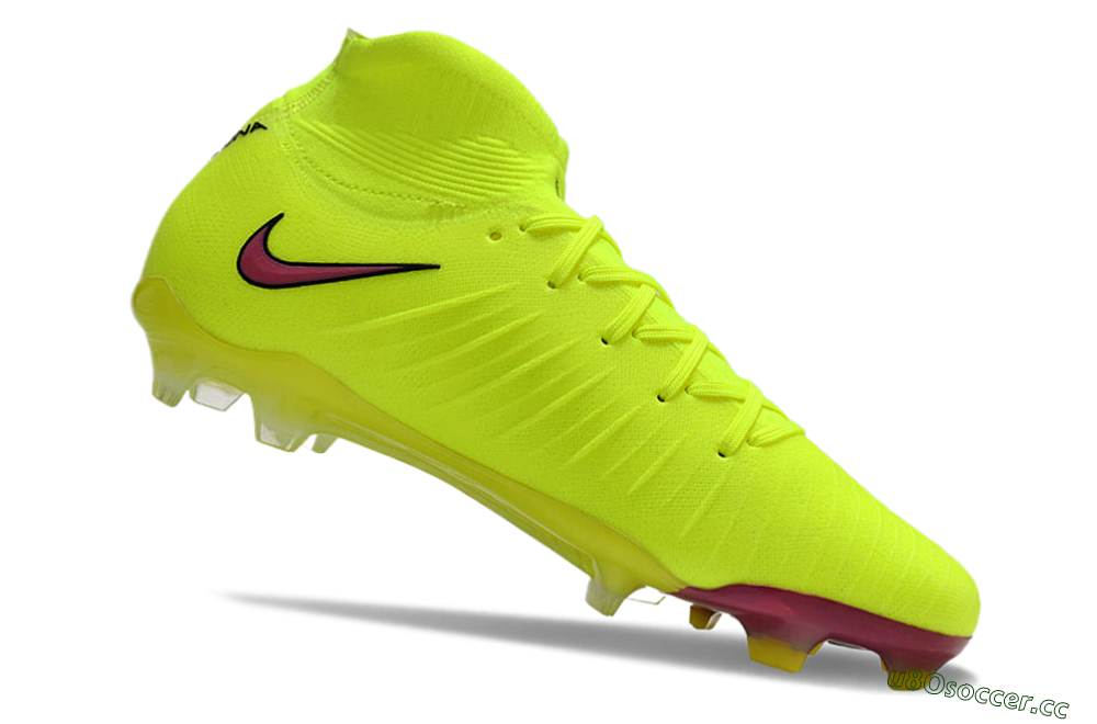 Men's Nike Phantom Luna Elite NU FG Firm Ground High-Tops Football Boots - Yellow/Red/Black 4