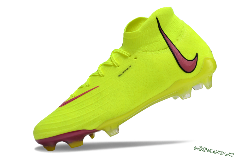 Men's Nike Phantom Luna Elite NU FG Firm Ground High-Tops Football Boots - Yellow/Red/Black 5