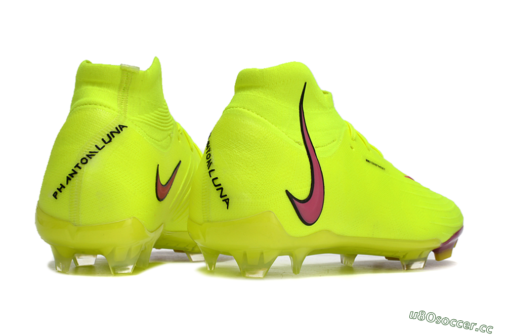 Men's Nike Phantom Luna Elite NU FG Firm Ground High-Tops Football Boots - Yellow/Red/Black 6