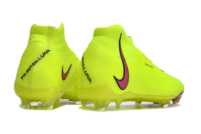 Men's Nike Phantom Luna Elite NU FG Firm Ground High-Tops Football Boots - Yellow/Red/Black
