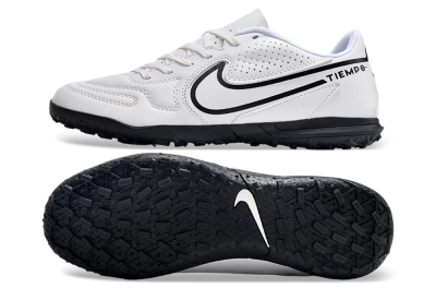 Men's Nike Tiempo Legend 9 Club TF Artificial Turf Low-Tops Football Shoes - White/Black