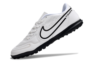 Men's Nike Tiempo Legend 9 Club TF Artificial Turf Low-Tops Football Shoes - White/Black