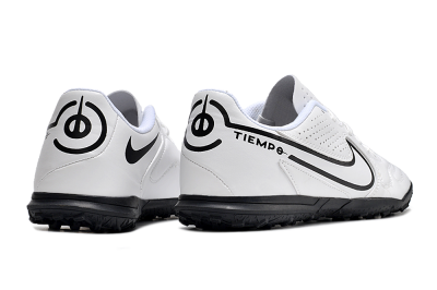 Men's Nike Tiempo Legend 9 Club TF Artificial Turf Low-Tops Football Shoes - White/Black