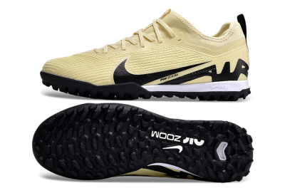 Men's Nike Air Zoom Mercurial Vapor 15 Pro TF Artificial Turf Low-Tops Football Shoes - Beige/Black/White