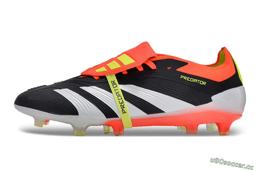 Men's Adidas Predator Elite Foldover Tongue FG Firm Ground Low-Tops Football Boots - Black/White/Red 0