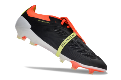 Men's Adidas Predator Elite Foldover Tongue FG Firm Ground Low-Tops Football Boots - Black/White/Red
