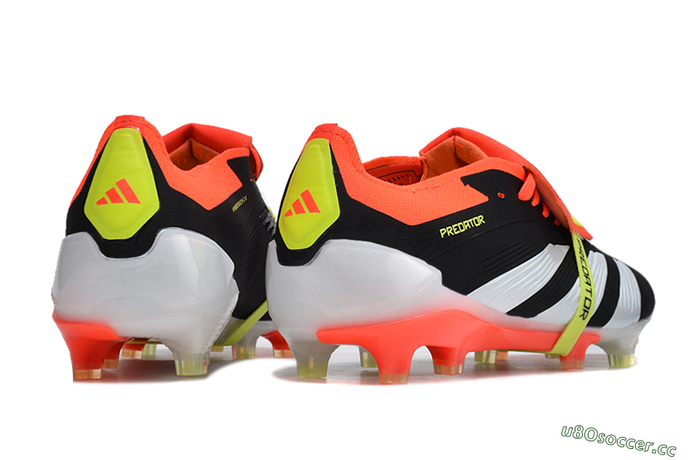 Men's Adidas Predator Elite Foldover Tongue FG Firm Ground Low-Tops Football Boots - Black/White/Red 6