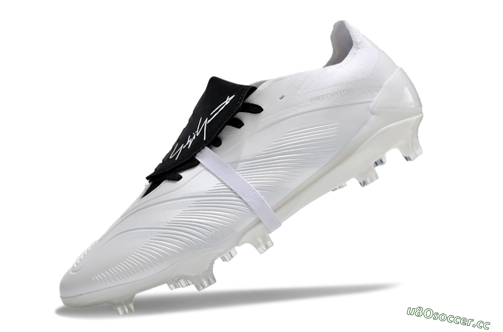 Men's Adidas Predator Elite Foldover Tongue FG Firm Ground Low-Tops Football Boots - White/Black 5