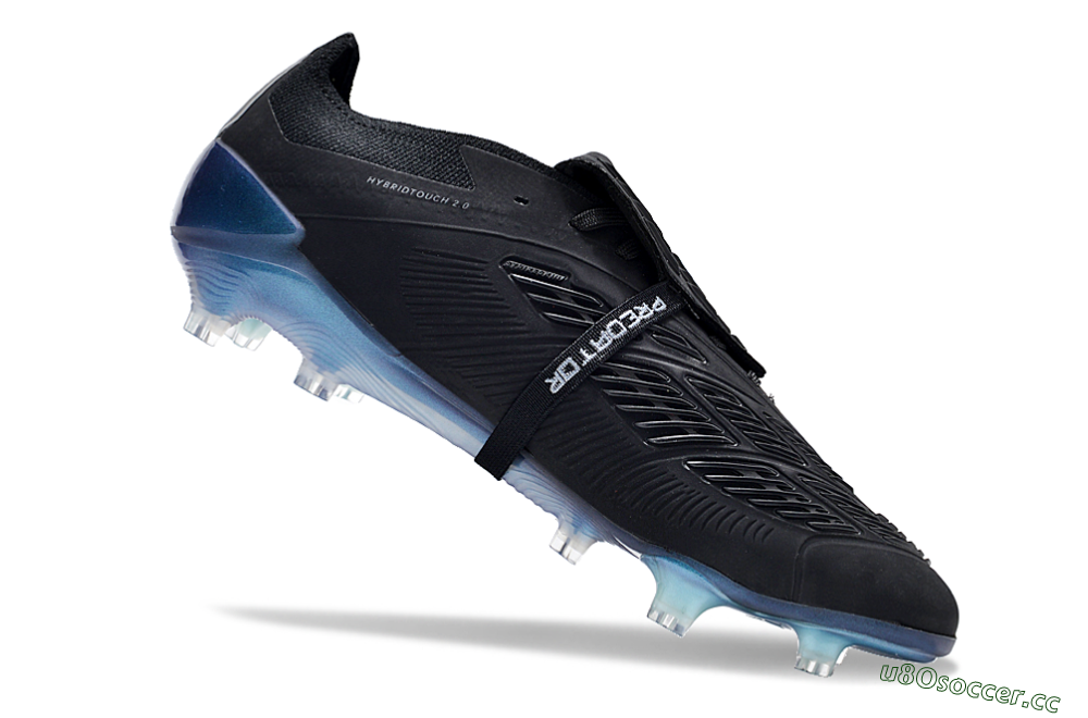 Men's Adidas Predator Elite Foldover Tongue FG Firm Ground Low-Tops Football Boots - Black/Silver/Jade 4
