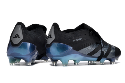 Men's Adidas Predator Elite Foldover Tongue FG Firm Ground Low-Tops Football Boots - Black/Silver/Jade
