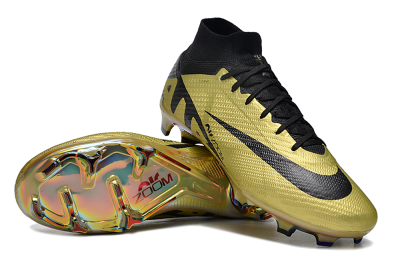 Men's Nike Air Zoom Mercurial Superfly 9 Elite FG Firm Ground High-Tops Football Boots - Gold/Black