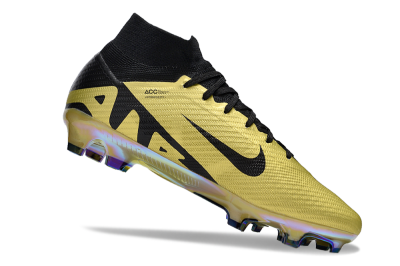 Men's Nike Air Zoom Mercurial Superfly 9 Elite FG Firm Ground High-Tops Football Boots - Gold/Black