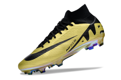Men's Nike Air Zoom Mercurial Superfly 9 Elite FG Firm Ground High-Tops Football Boots - Gold/Black