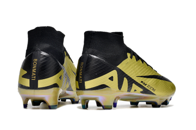 Men's Nike Air Zoom Mercurial Superfly 9 Elite FG Firm Ground High-Tops Football Boots - Gold/Black