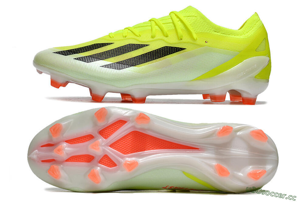 Men's Adidas X Crazyfast.1 FG Firm Ground Low-Tops Football Boots - Yellow/Black/Orange 1