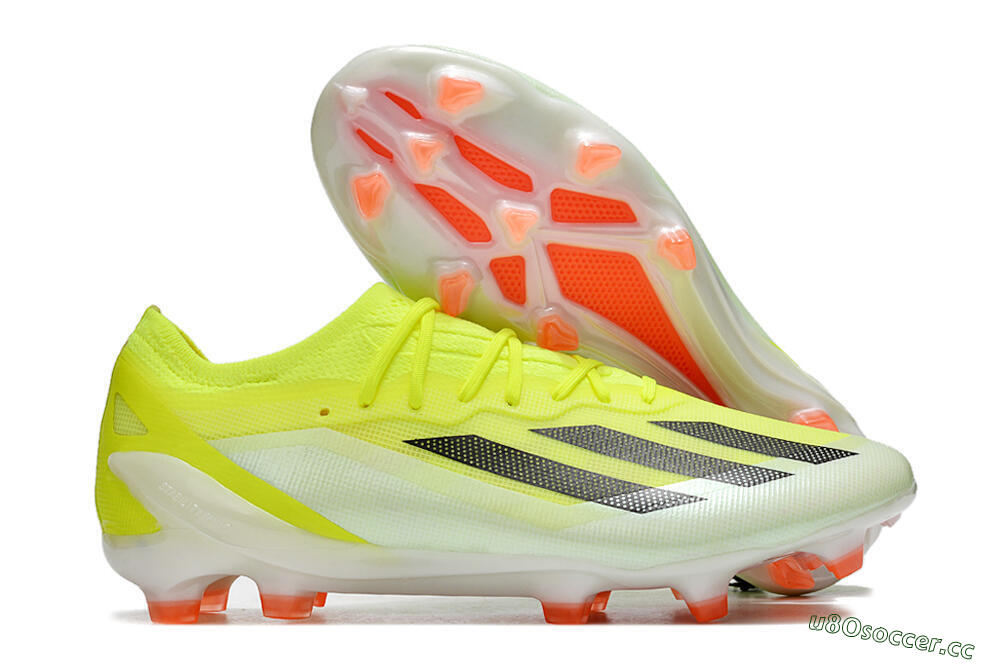Men's Adidas X Crazyfast.1 FG Firm Ground Low-Tops Football Boots - Yellow/Black/Orange 2
