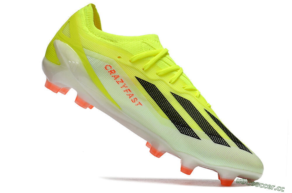 Men's Adidas X Crazyfast.1 FG Firm Ground Low-Tops Football Boots - Yellow/Black/Orange 4