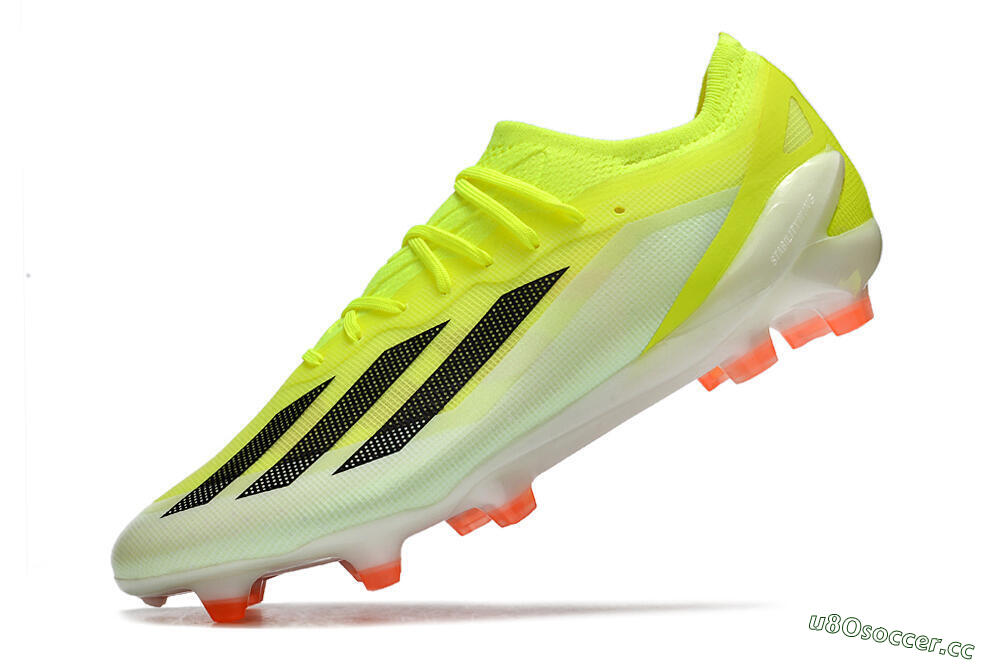 Men's Adidas X Crazyfast.1 FG Firm Ground Low-Tops Football Boots - Yellow/Black/Orange 5