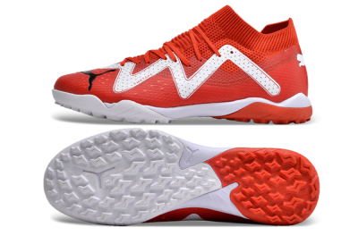 Men's Puma Future Ultimate TF Artificial Turf Low-Tops Football Shoes - Red/White/Black