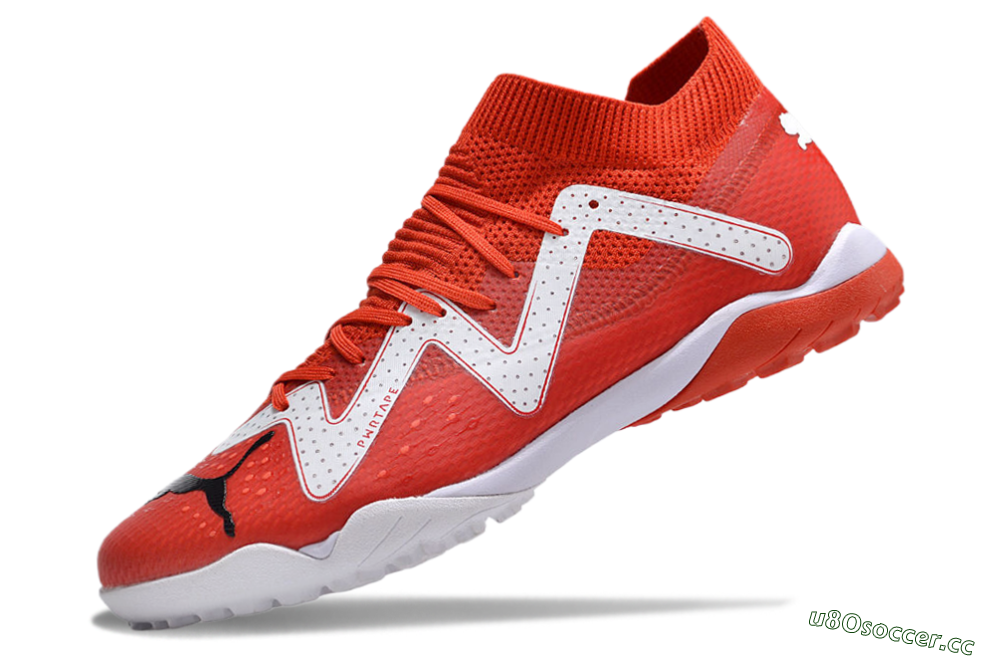 Men's Puma Future Ultimate TF Artificial Turf Low-Tops Football Shoes - Red/White/Black 5