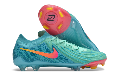 Unisex Nike Phantom Luna 2 Elite Vortex LV8 FG Firm Ground Low-Tops Football Boots - Green/Orange/Black