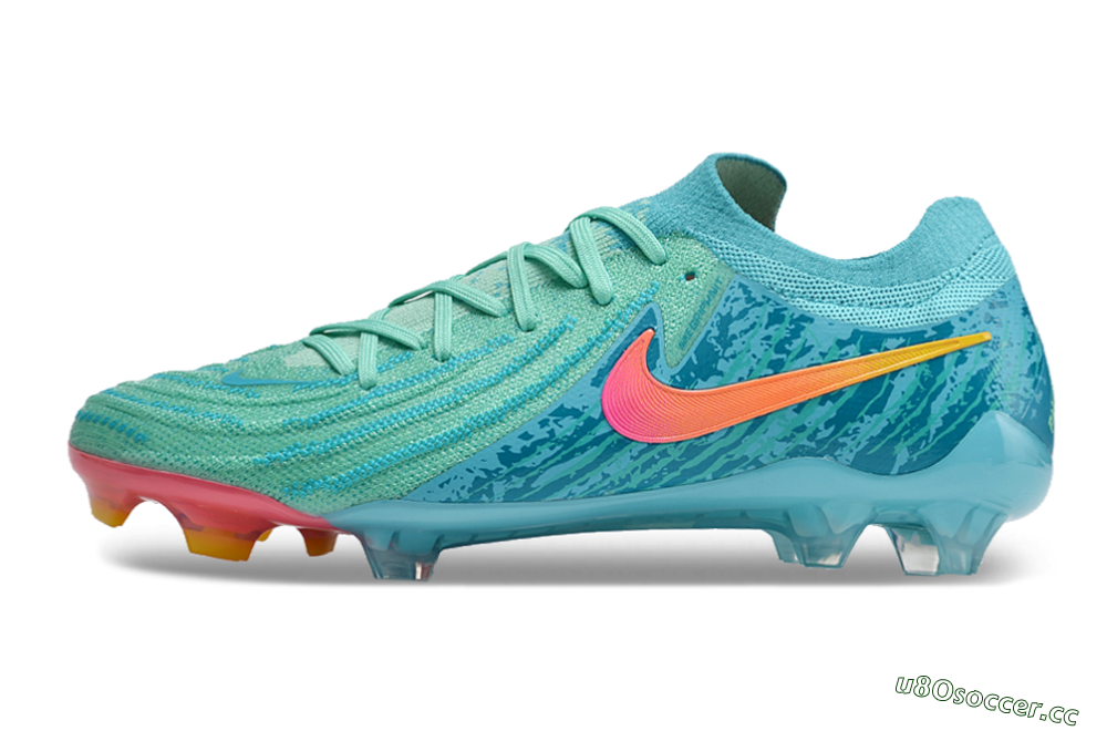 Unisex Nike Phantom Luna 2 Elite Vortex LV8 FG Firm Ground Low-Tops Football Boots - Green/Orange/Black 0